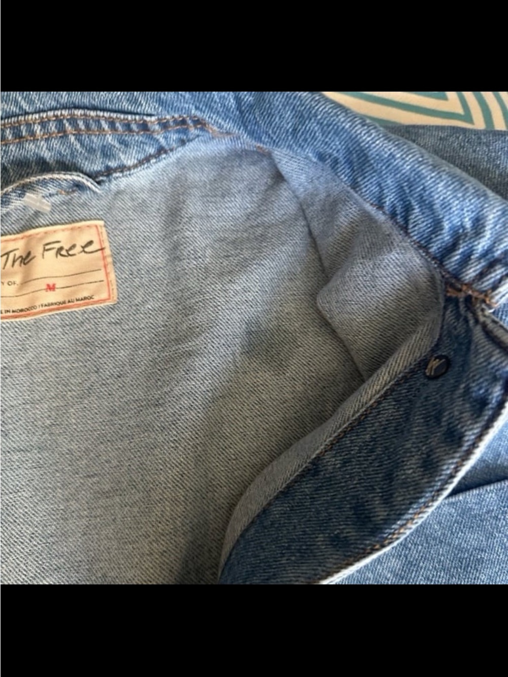 FREE PEOPLE Madison City Denim Jacket- Medium Blue - Picture 3 of 9